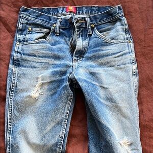 Wrangler distressed vintage 90s blue jeans